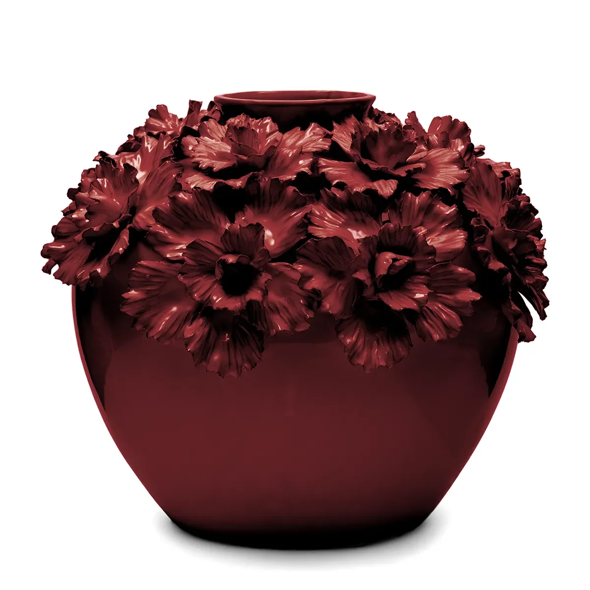 Käsintehty Maljakko Blossom L Burgundy