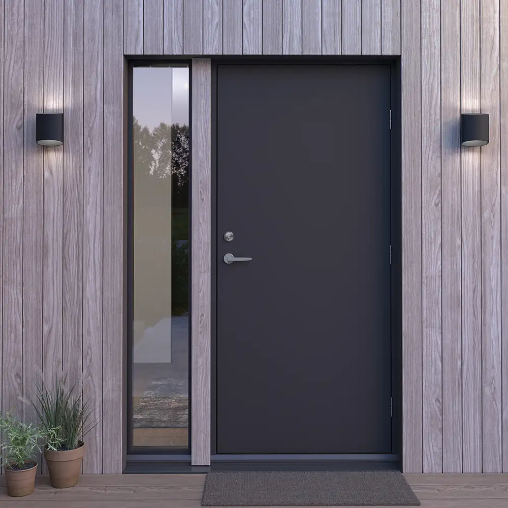 Sinne seinävalaisin IP44 svartstruktur LED