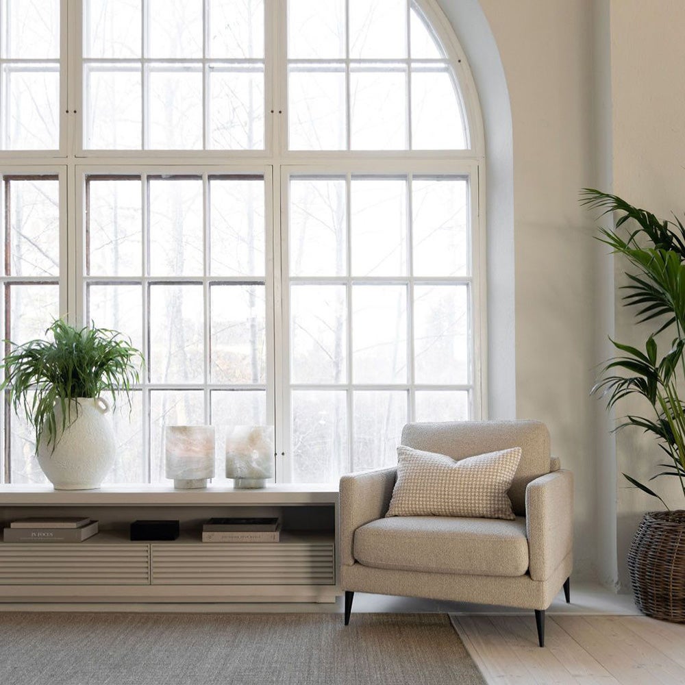 ANDORRA-kankainen nojatuoli Rhyme Beige