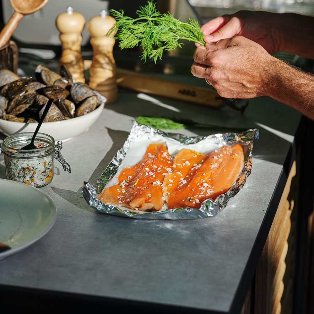 Fornax keittiöosa suuri musta/harmaa Brafab 