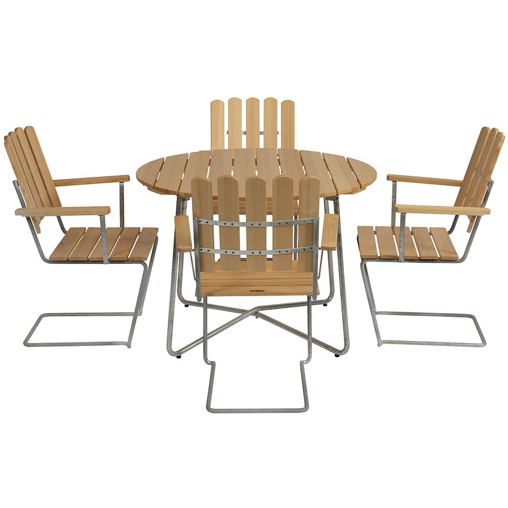 Grythyttan Stålmöbler 9A pöytä Ø 100 cm