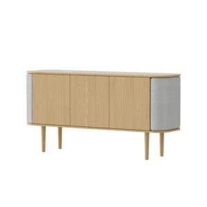 Treasures 3-ovinen kaappi tammi/Sterling
