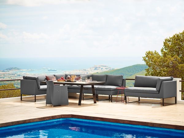 Flex 2-Sits vasen harmaa