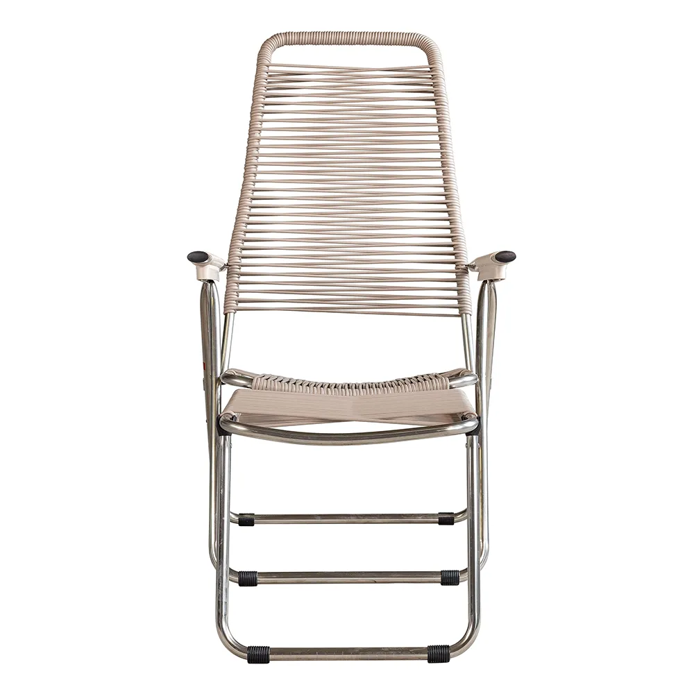 Spaghetti footrest taupe matt alumiini