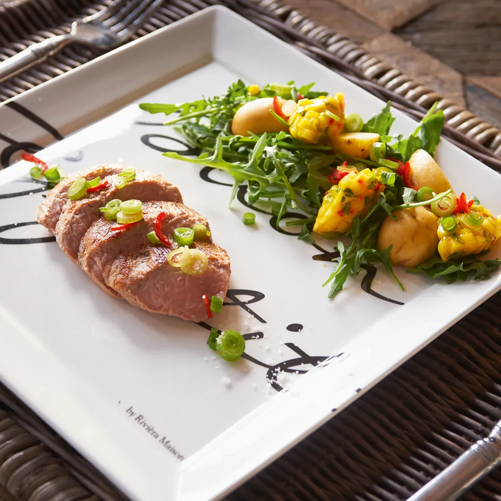 Buon Appetito neliömäinen lautanen 26 x 26 cm