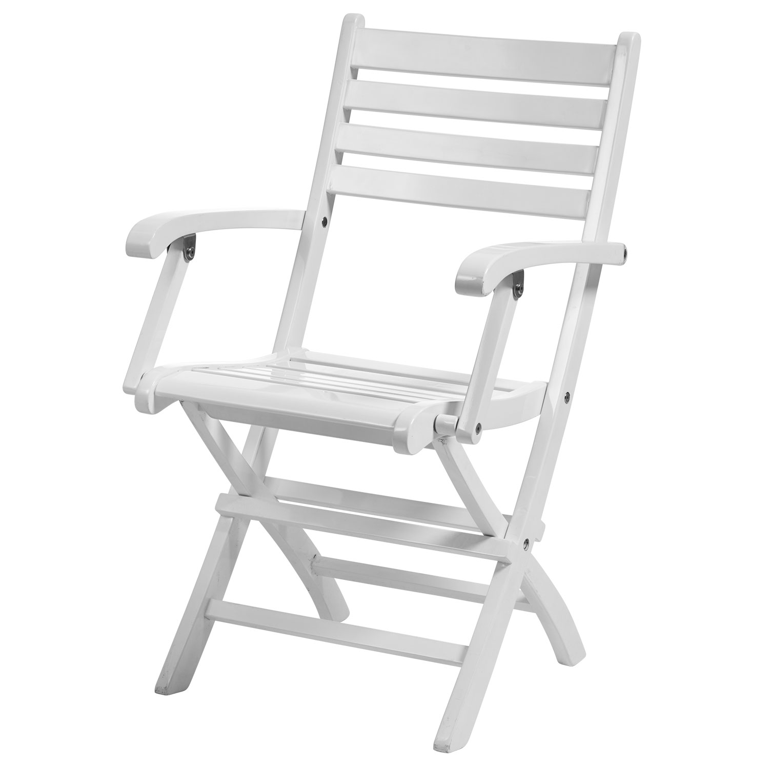 Cinas York taitettava Käsinojalliset tuoli valkoinen