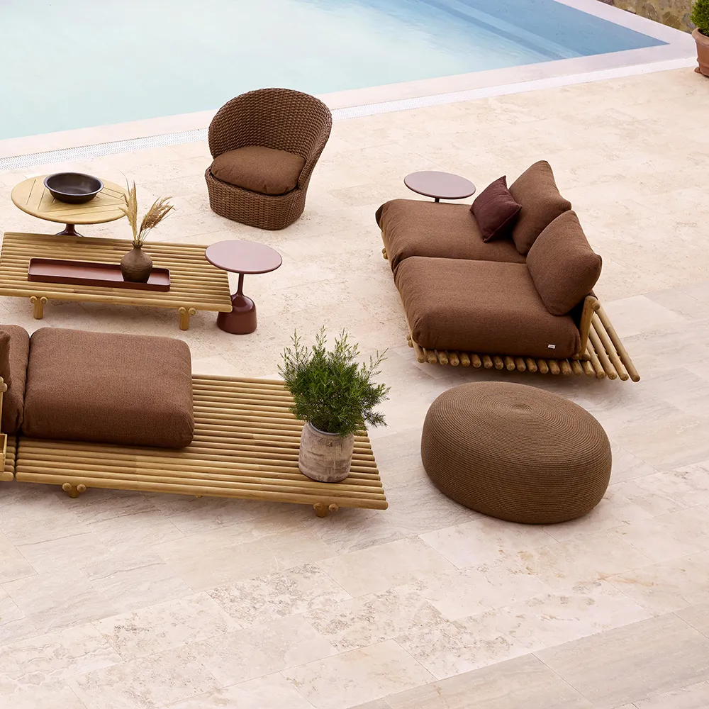 Circle jakkara erittäin suuri Umber brown Soft Rope