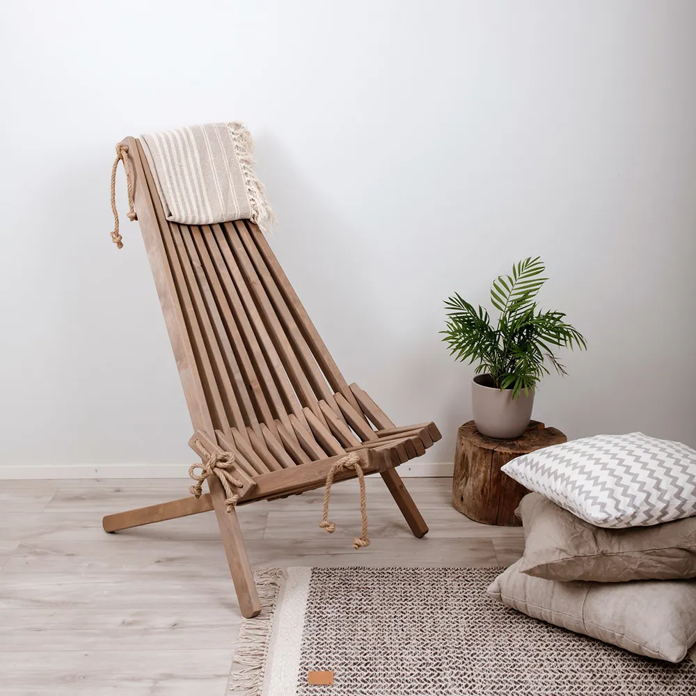 Ecochair lepotuoli harmaa öljytty