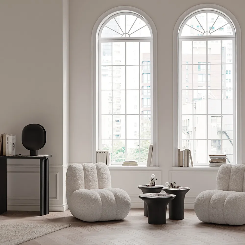 Trumpetti sohvapöytä matala - Calacatta