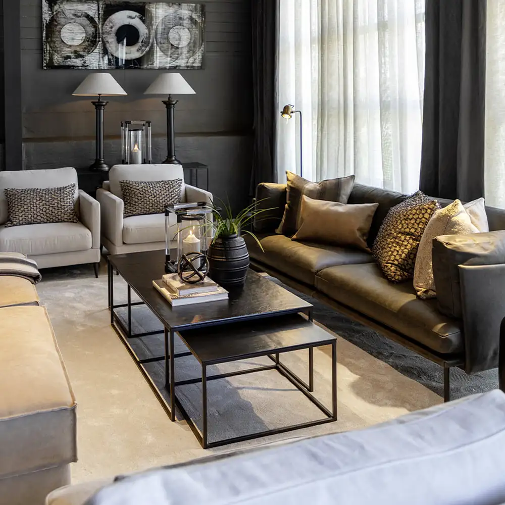 Mille sohvapöytä 3-setti Musta