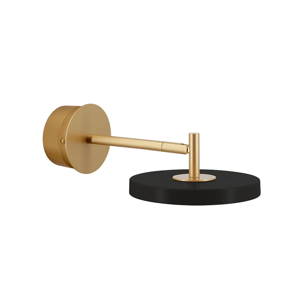 Asteria Wall Short Seinävalaisin Ø 15 cm Black