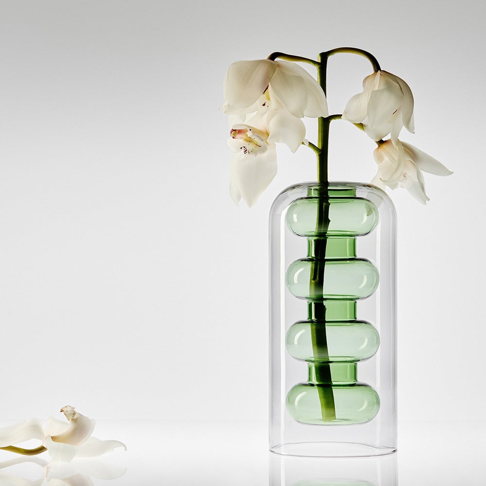  Bump-maljakko, korkea, vihreä