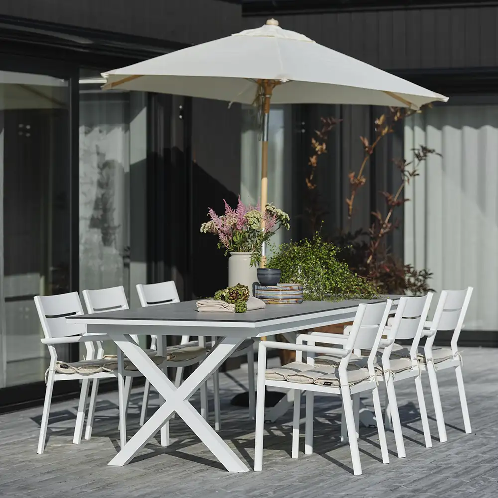 Trieste puinen aurinkovarjo 250 cm luonnonvärinen Brafab 