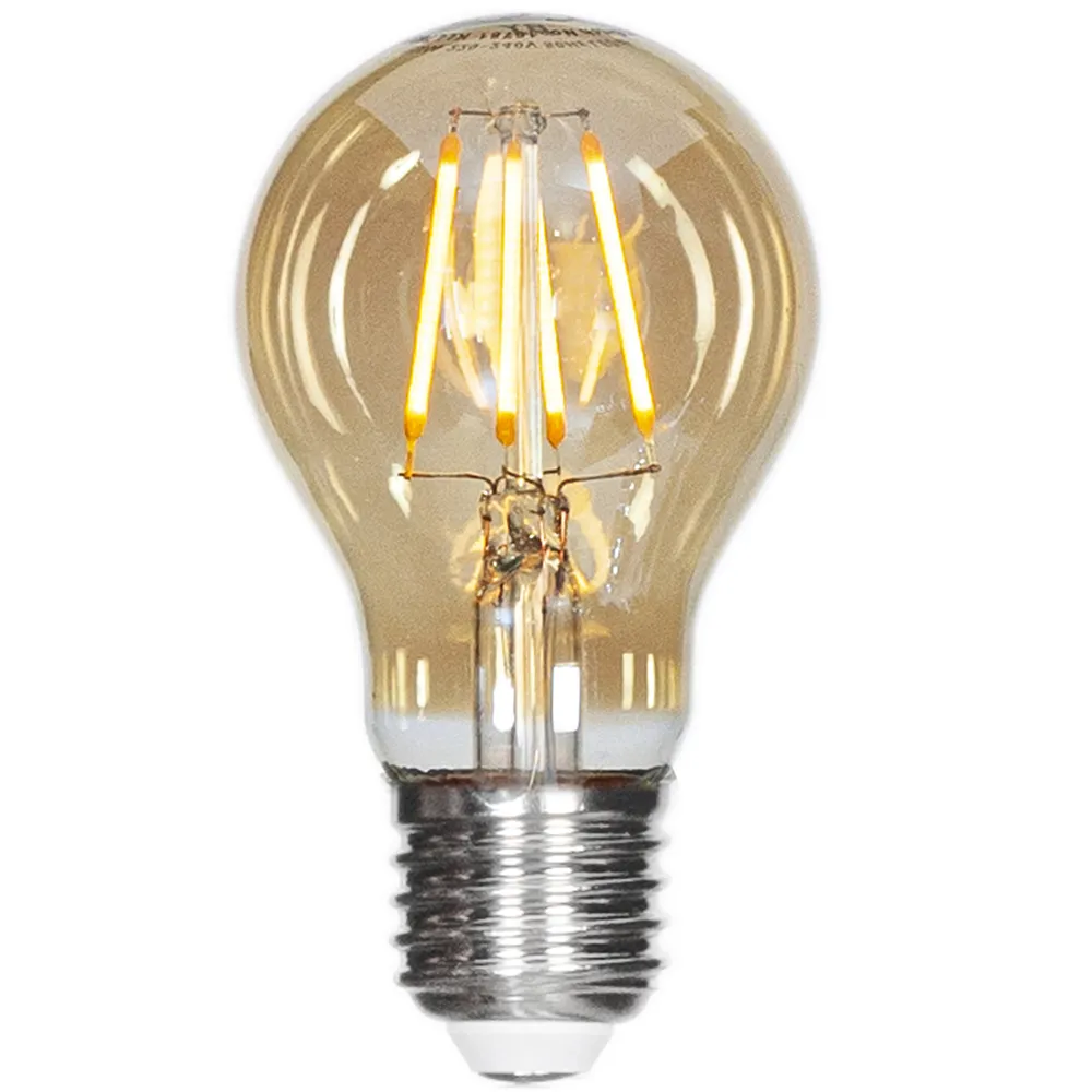 Filament valonlähde LED himmennettävä E27 4W Ø60mm Amber