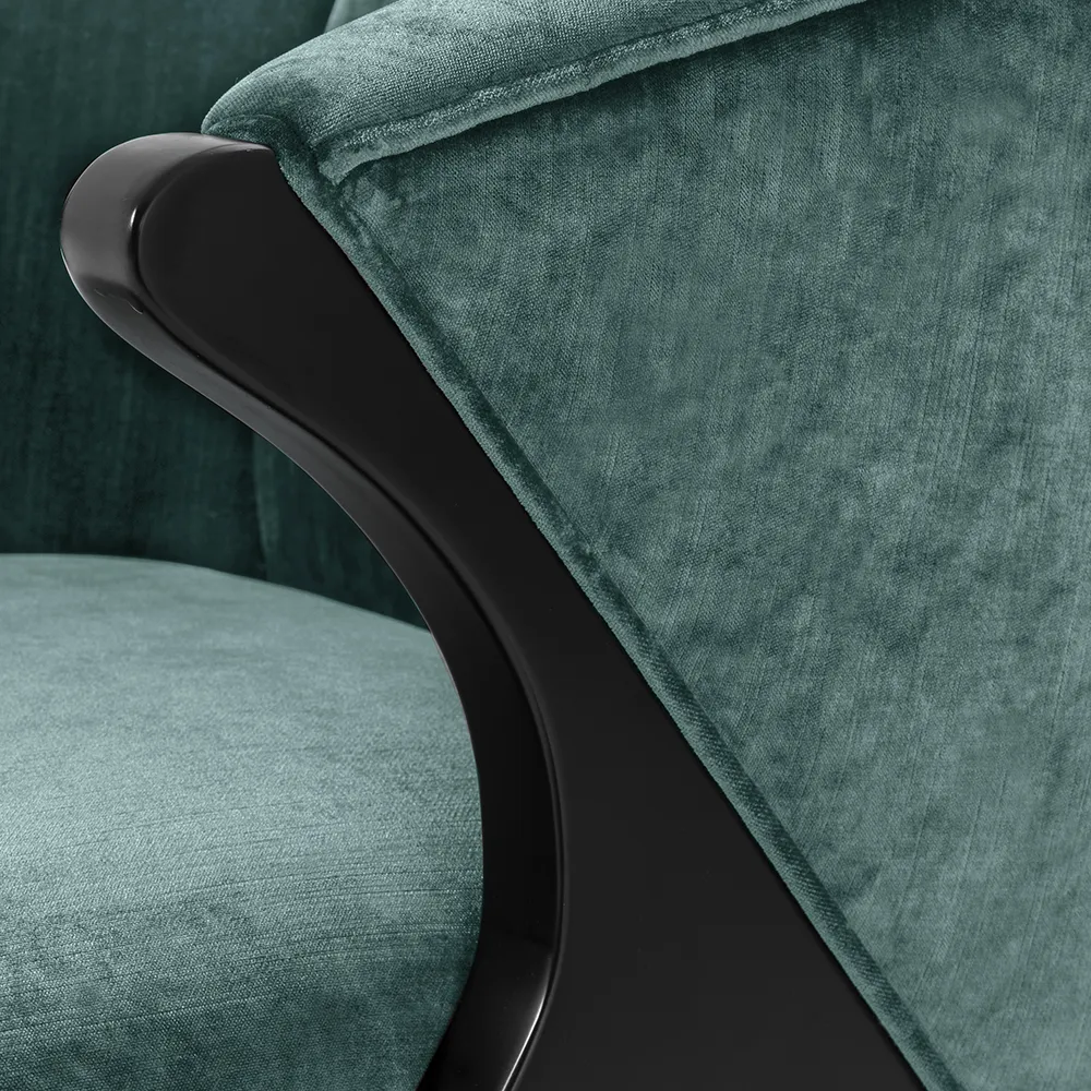 Nojatuoli Pavone Aegean green