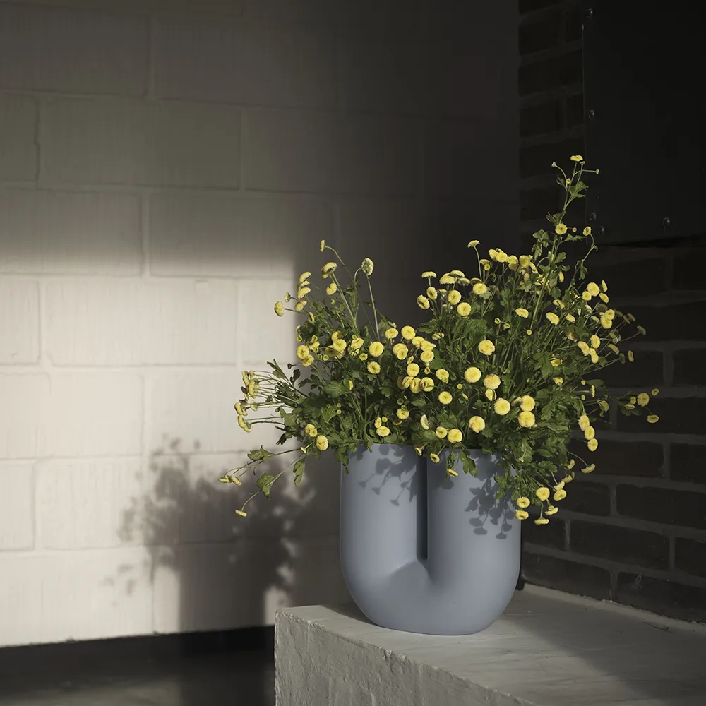 Kink-maljakko K: 26 cm - Vaaleansininen