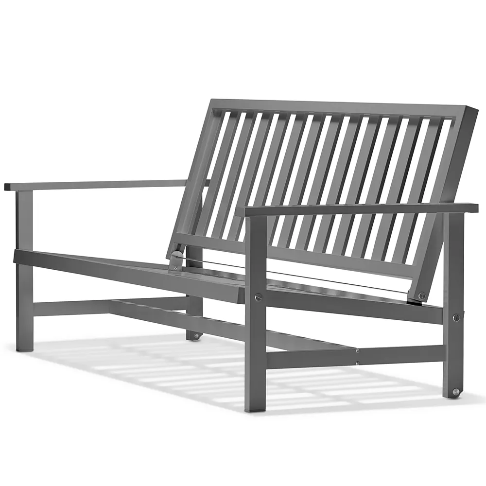 Sohva 3-paikkainen Alumiini harmaa 