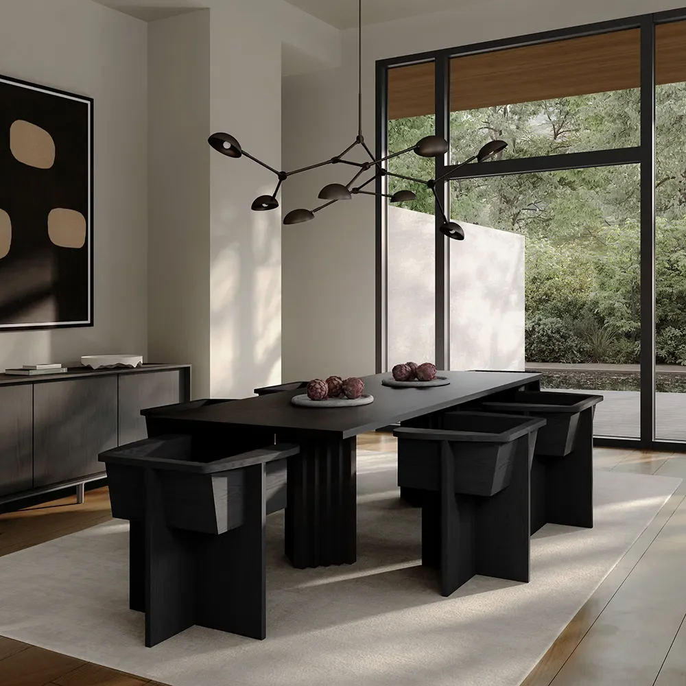 Brutus-ruokapöydän tuoli - Kahvimainen musta tammi