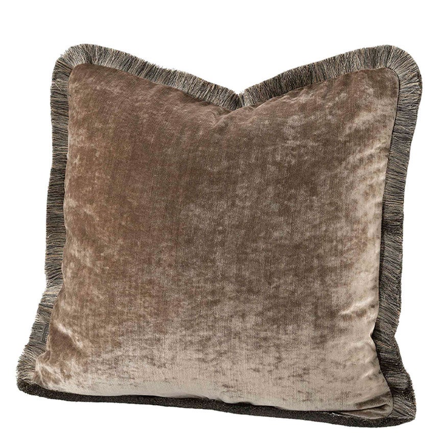 Garda Velvet Beige tyynynpäällinen Fringe 50 x 50 Artwood