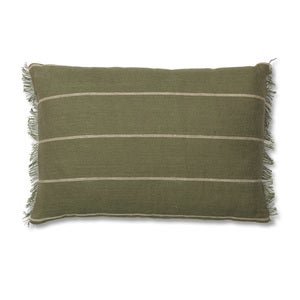 Calm Tyynyliina 60x40- Olive/Off-white