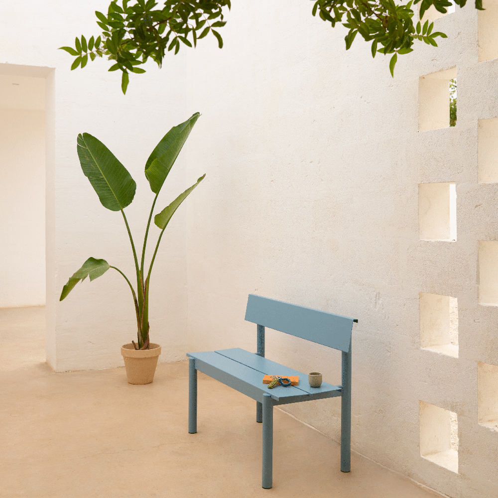 Teräspenkki 110cm Linear Steel Pale Blue