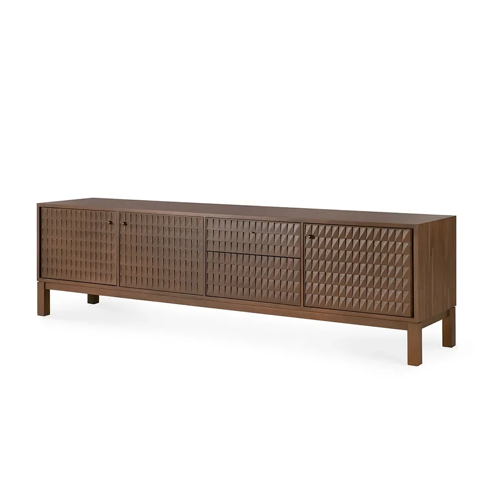TV-taso tiikistä Sono Light Brown L212 cm