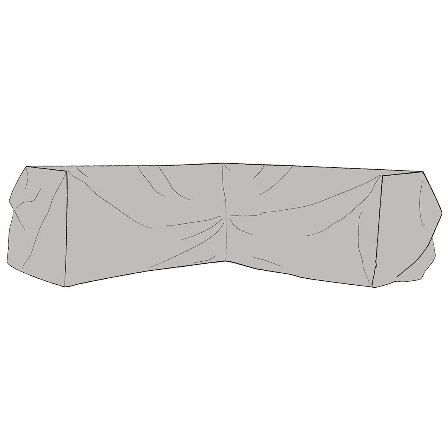 Kalusteen suojapeite kulmasohva 83 x 234/234 cm harmaa polyesteri Brafab