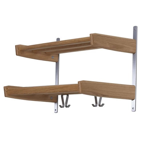 Meja Hattuhylly 59 cm 2 hyllyä Öljytty tammi