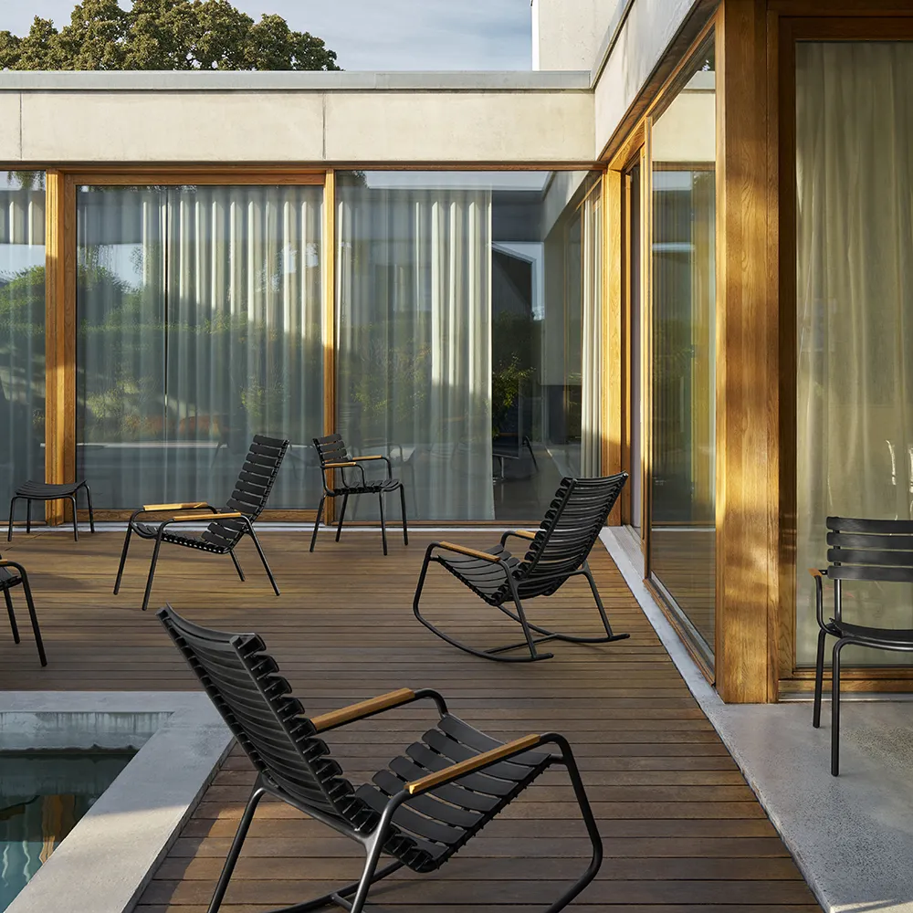 ReCLIPS Ruokailutuoli Musta/Musta Alumiini Bambu