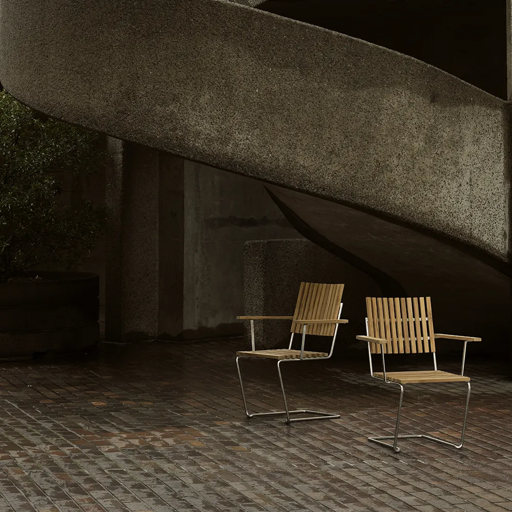 Bovik nojatuoli teak / sinkitty