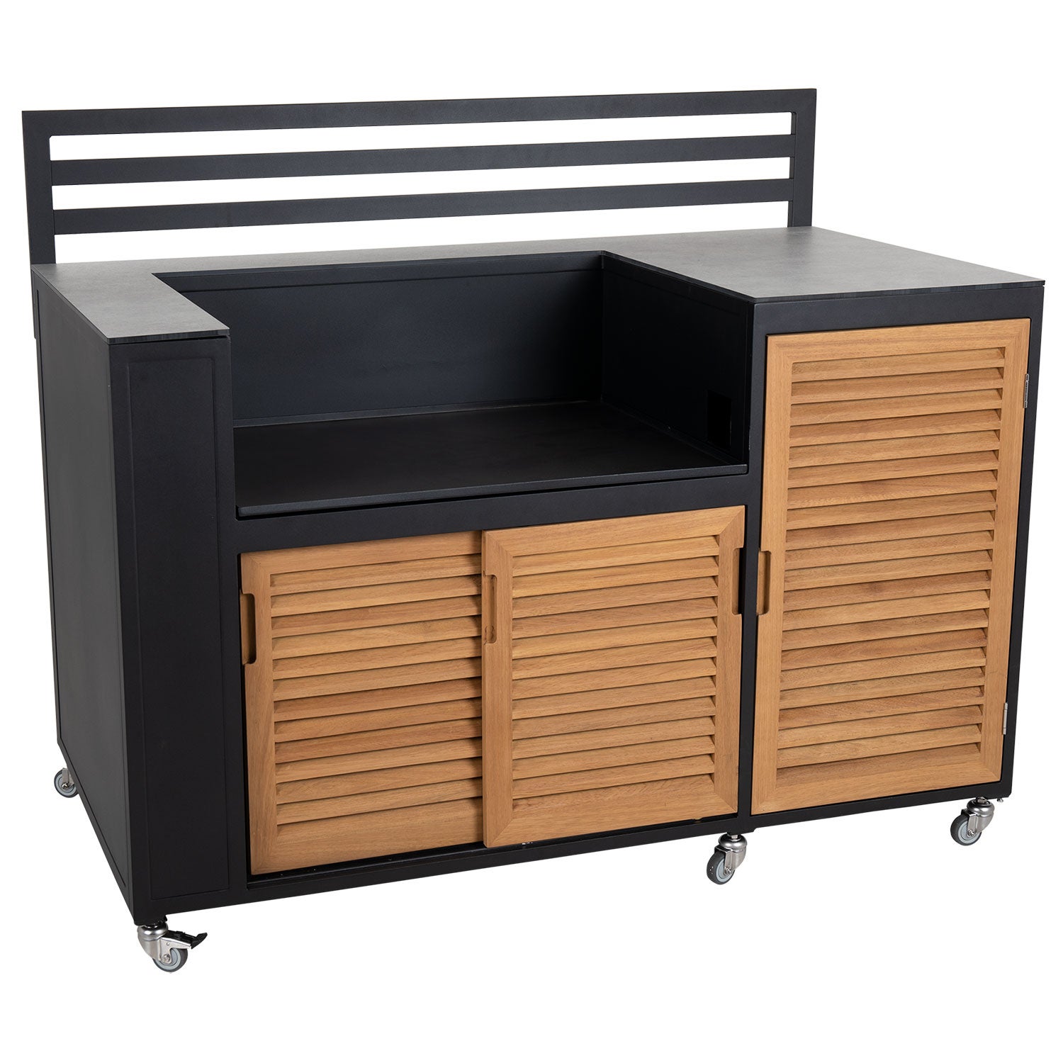 Fornax ulkokeittiö musta/tiikki Brafab