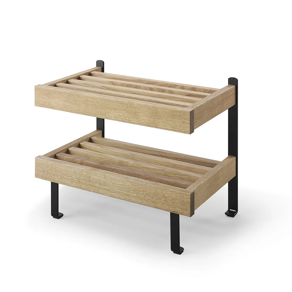 Nadja kenkähylly Lakattu tammi/Matti musta teräs