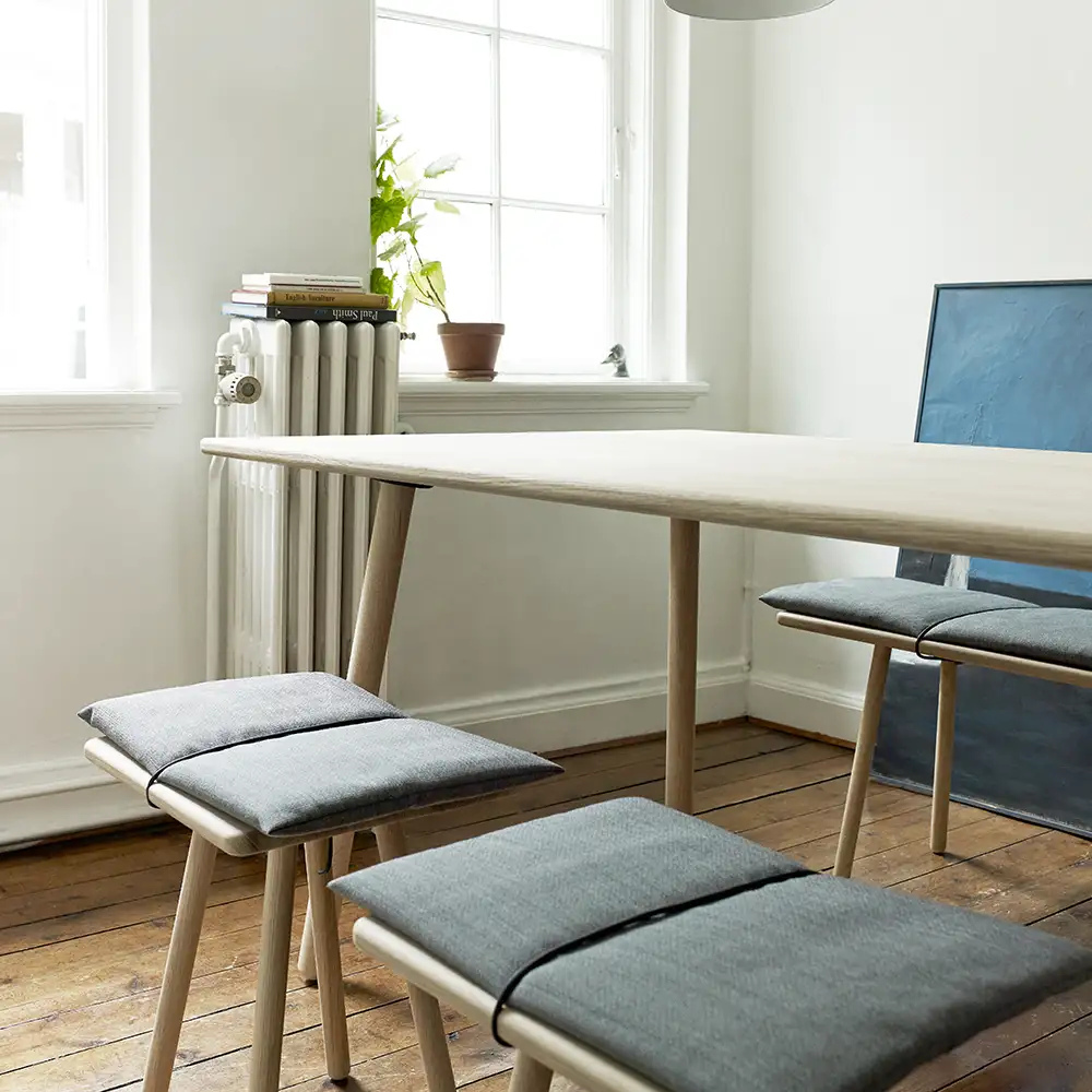 Georg ruokapöytä 155x90 cm valkoöljytty tammi