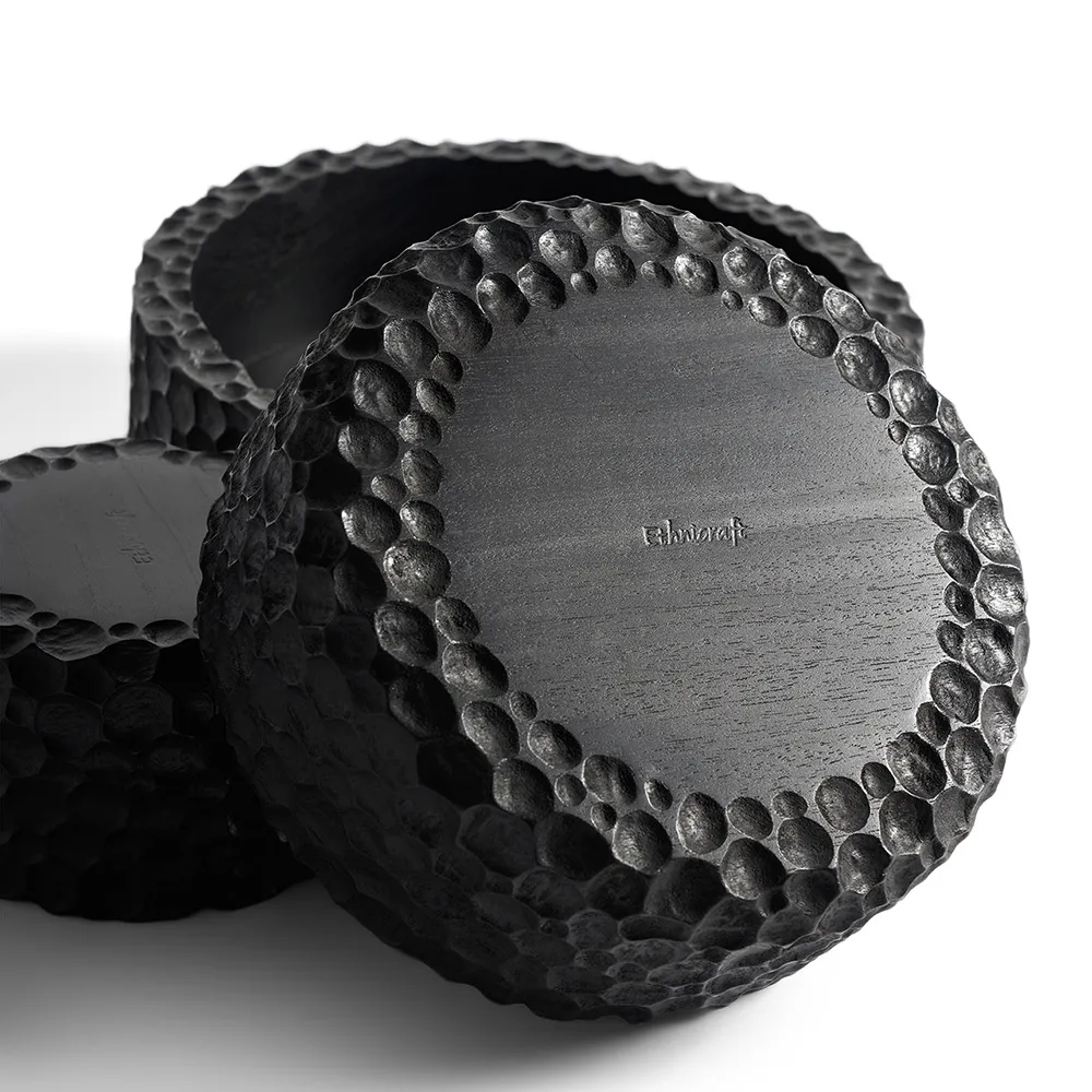 Chopped kulho mustaksi lakattua mahonkia -3 kpl