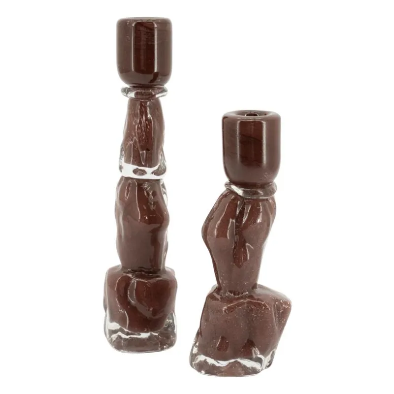 By-Boo, Liqo (set of2) 7x6x19,5 cm Lasi Ruskea