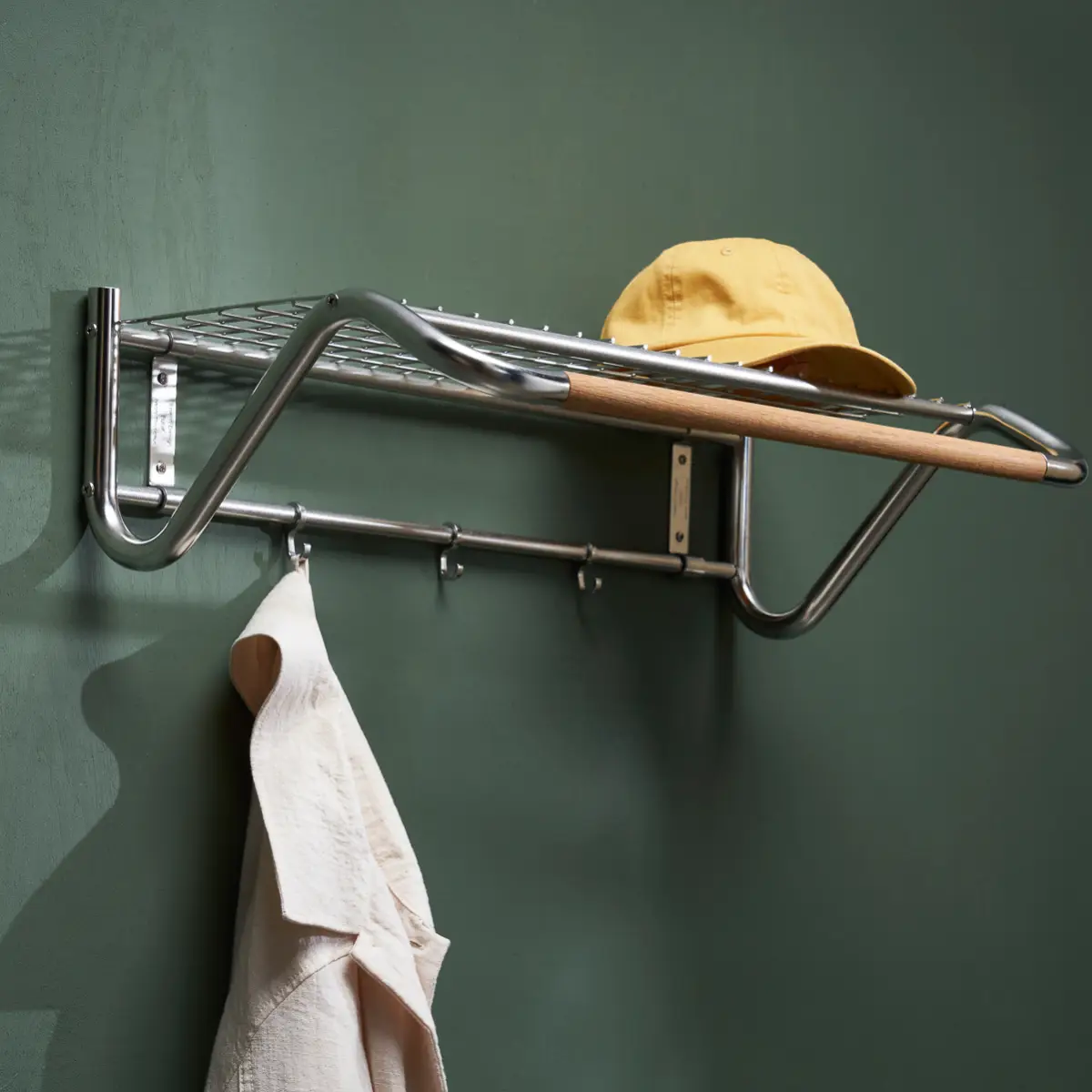 Funk Hattuhylly 61 cm Rostfritt stål Tammi