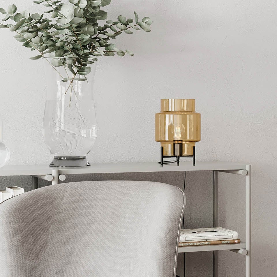 Ebbot Pöytävalaisin H29cm Amber