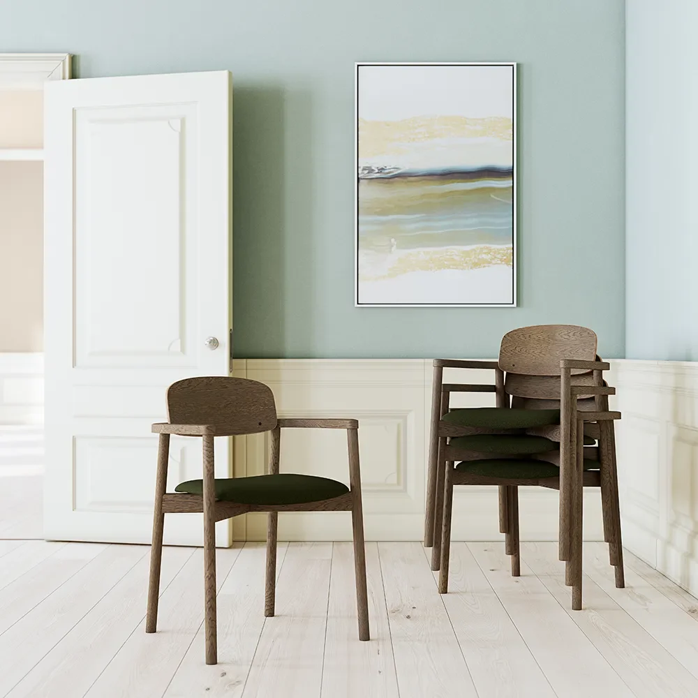 SM842 Ruokapöytätuoli pähkinäpintainen lakka 