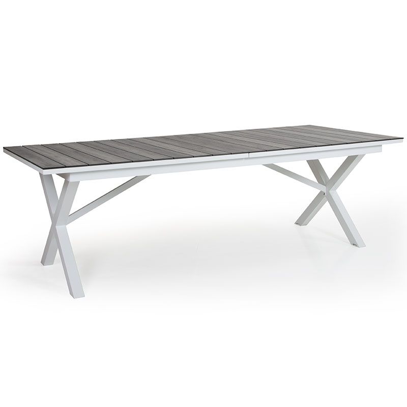 Brafab Hillmond jatkettava pöytä 100×238-297 cm valkoinen/harmaa