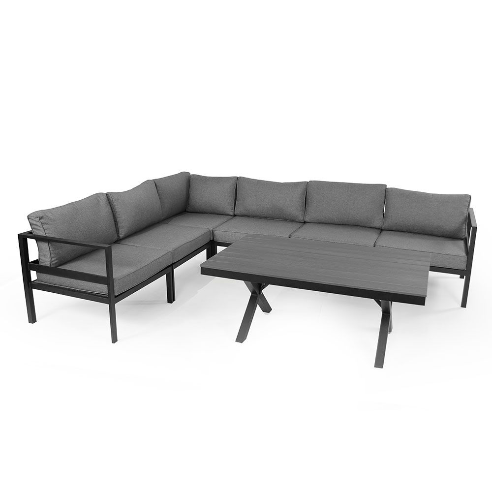 Leone keskiosa musta/harmaa alumiini Brafab