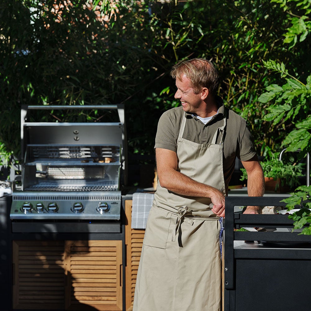 Fornax ulkokeittiö musta/tiikki Brafab