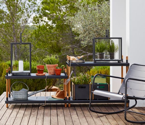 Frame hylly 83cm Tiikki/Valkoinen