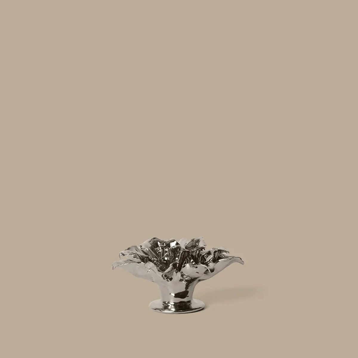 Kynttilänjalka Holly Leaf Silver Ø 12 cm