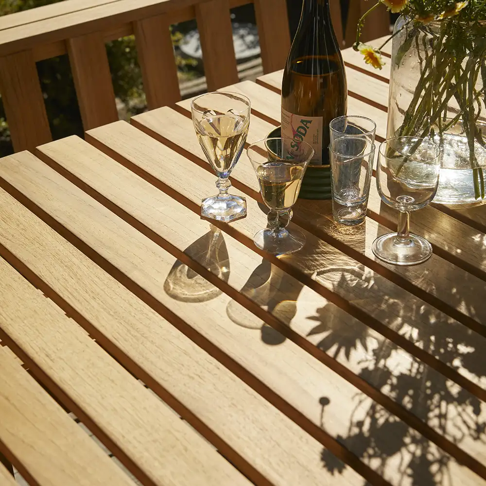 Plank ruokapöytä 160x90 cm tiikki