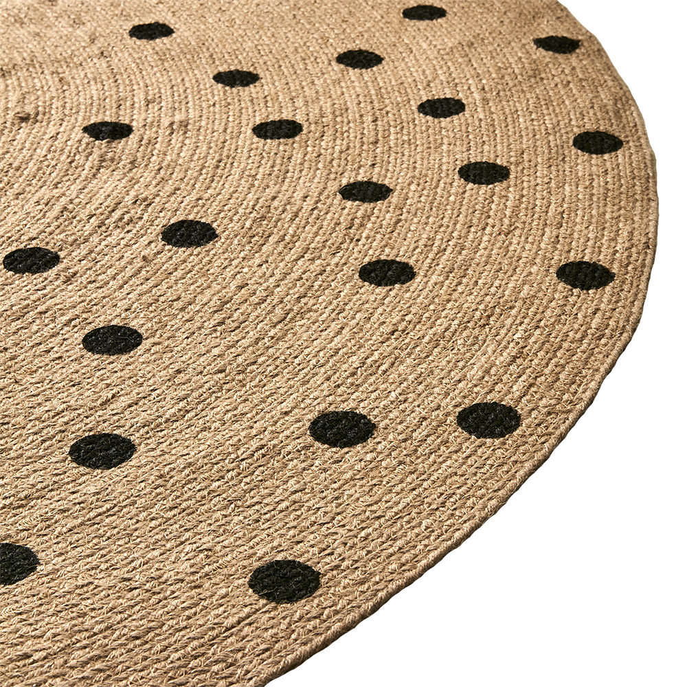  KESÄKUU Matto luonnollinen/musta Ø150 cm