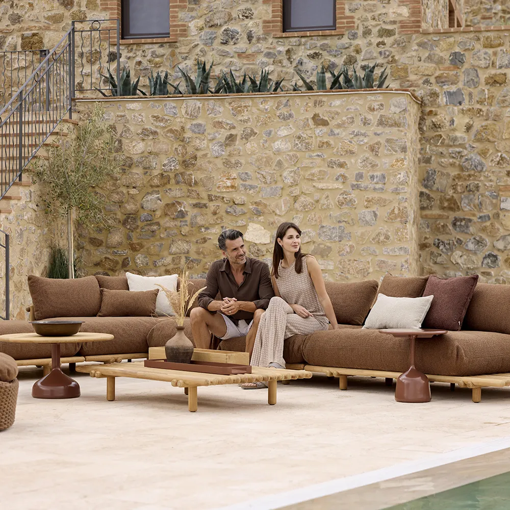 Sticks divaanisohva Teak/umber brown