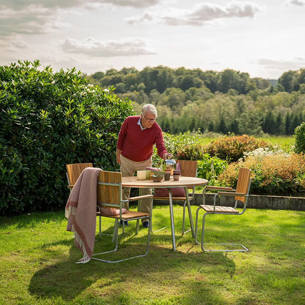 Sandhamn tuoli käsinojalla 4-pakkaus