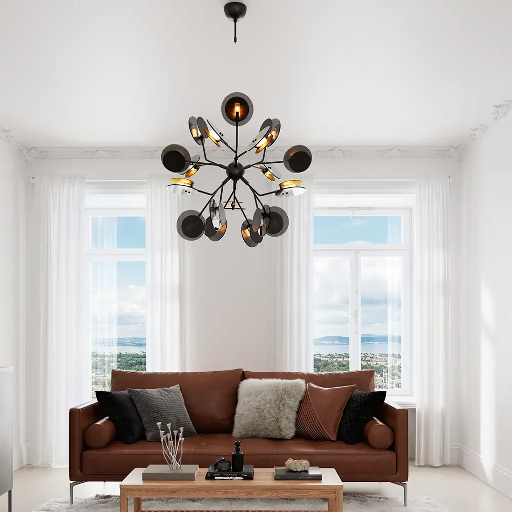 Turno kattokruunu Ø80cm Musta 