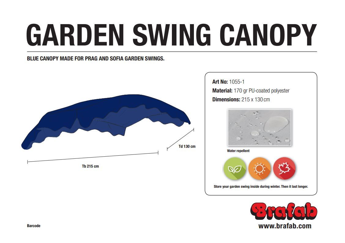 Pihakeinun katos kaareva sininen Brafab