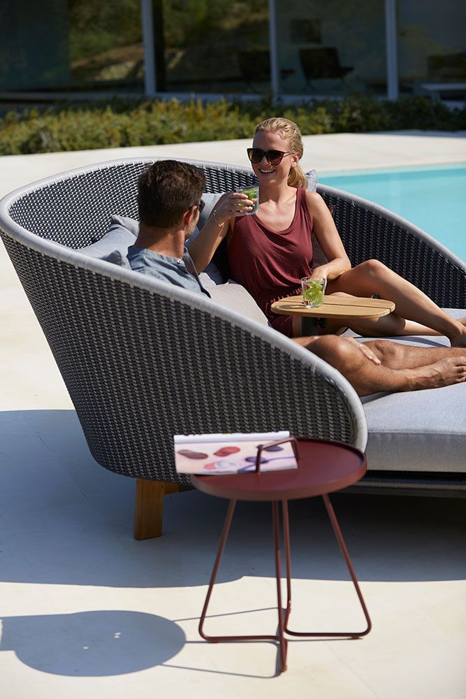 Peacock solsäng harmaa sis.. tyynyt